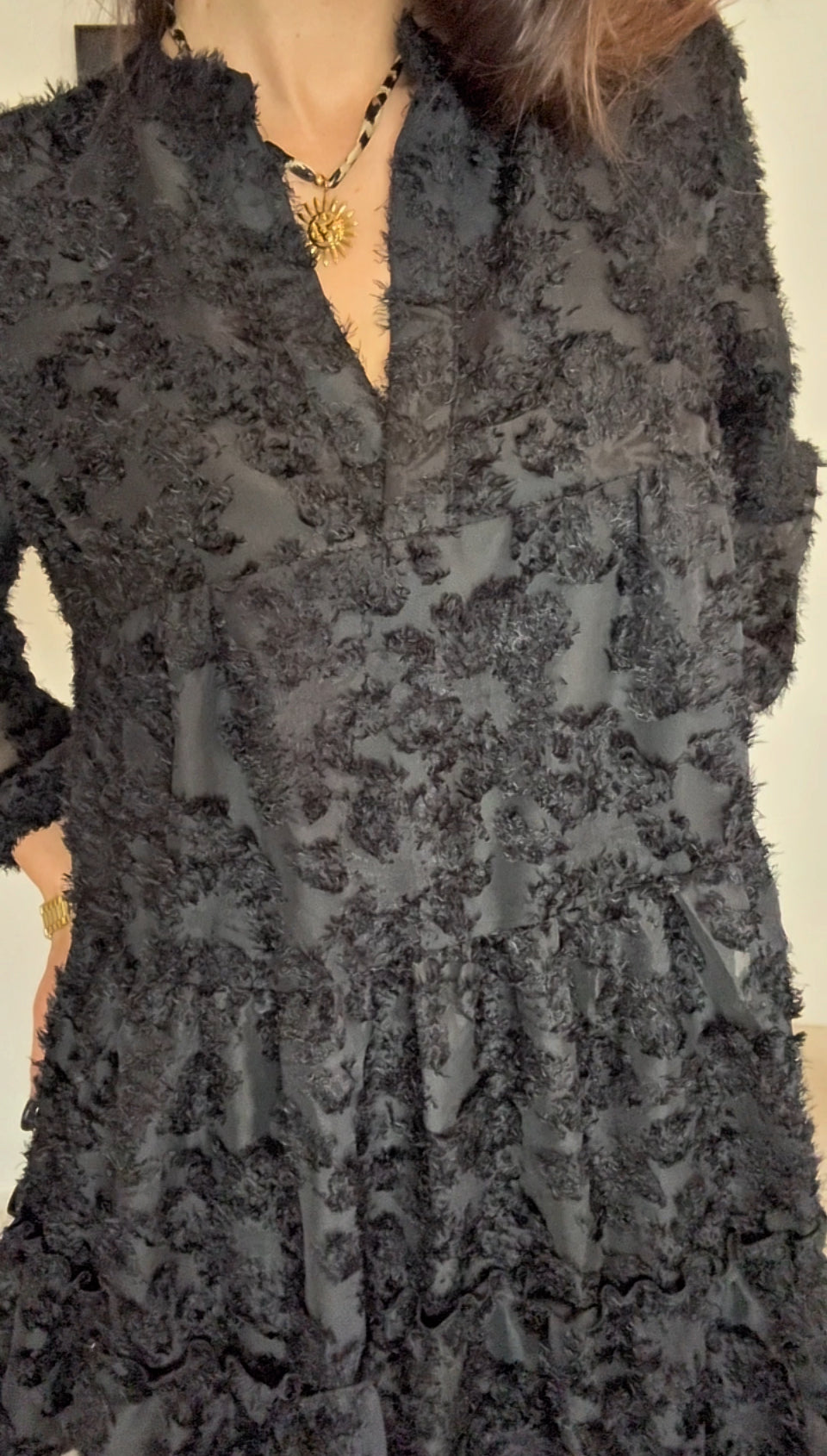 Robe KATIA (noir, écru, rose)