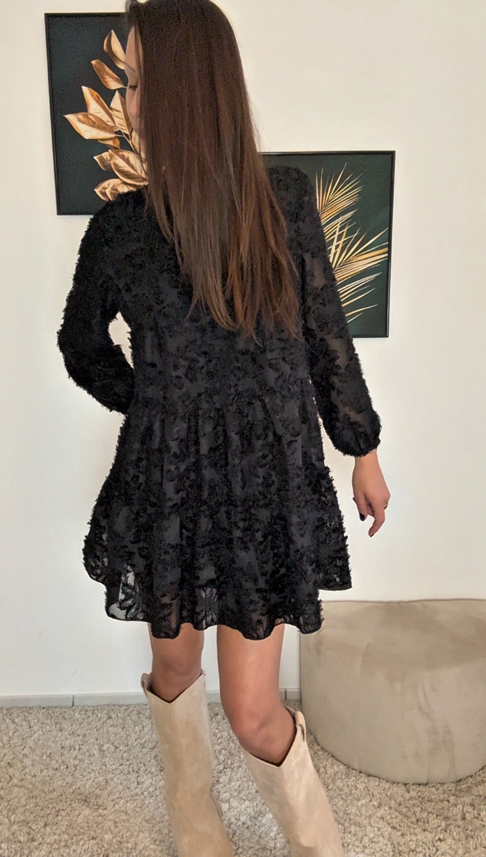 Robe KATIA (noir, écru, rose)