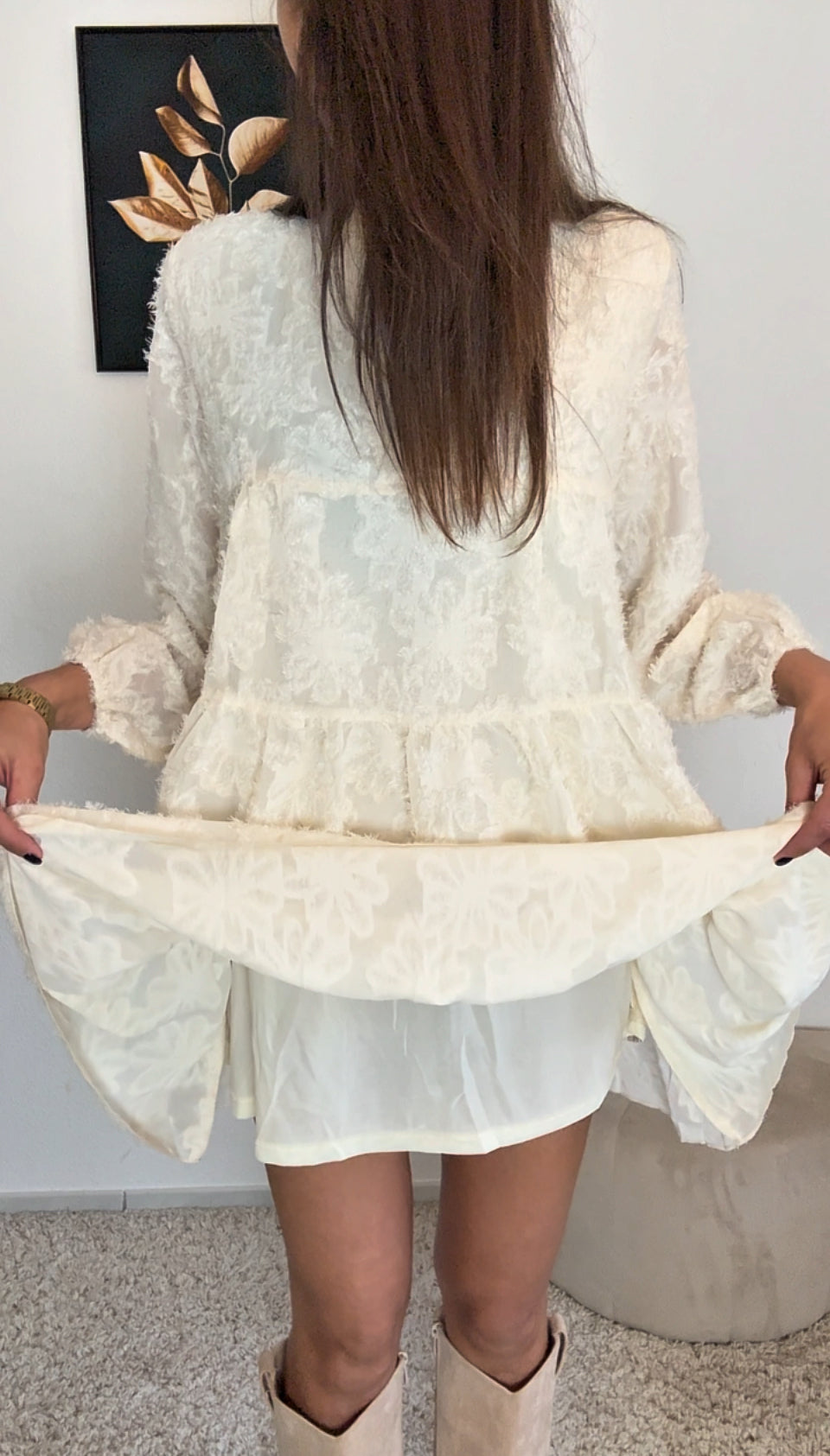 Robe KATIA (noir, écru, rose)