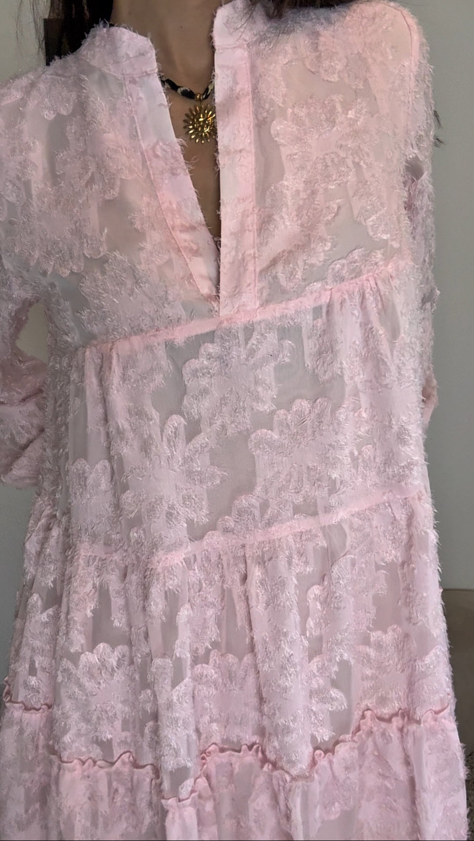 Robe KATIA (noir, écru, rose)