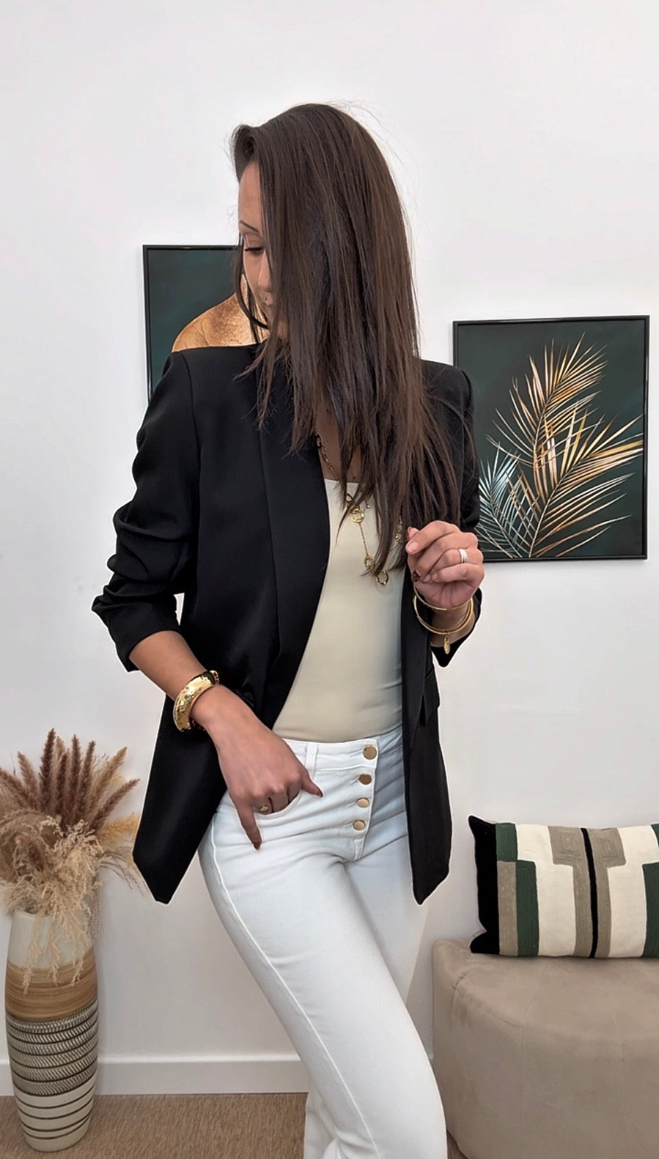 Blazer (manches retroussées) -> existe en 3 coloris