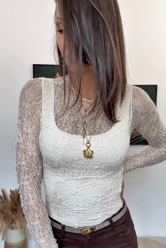 Top DENTELLE (écru)