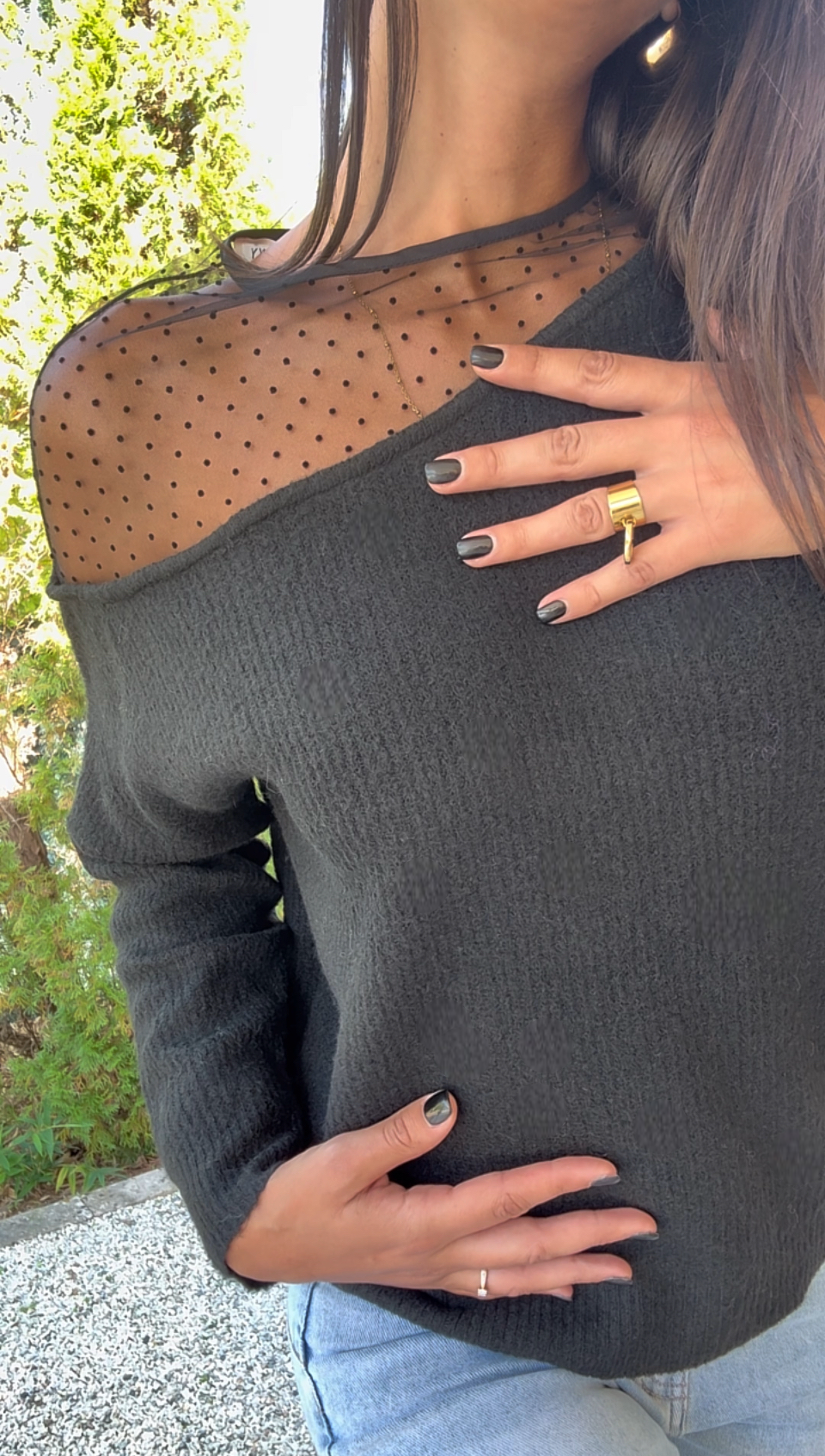 Pull CANDICE (écru, noir)