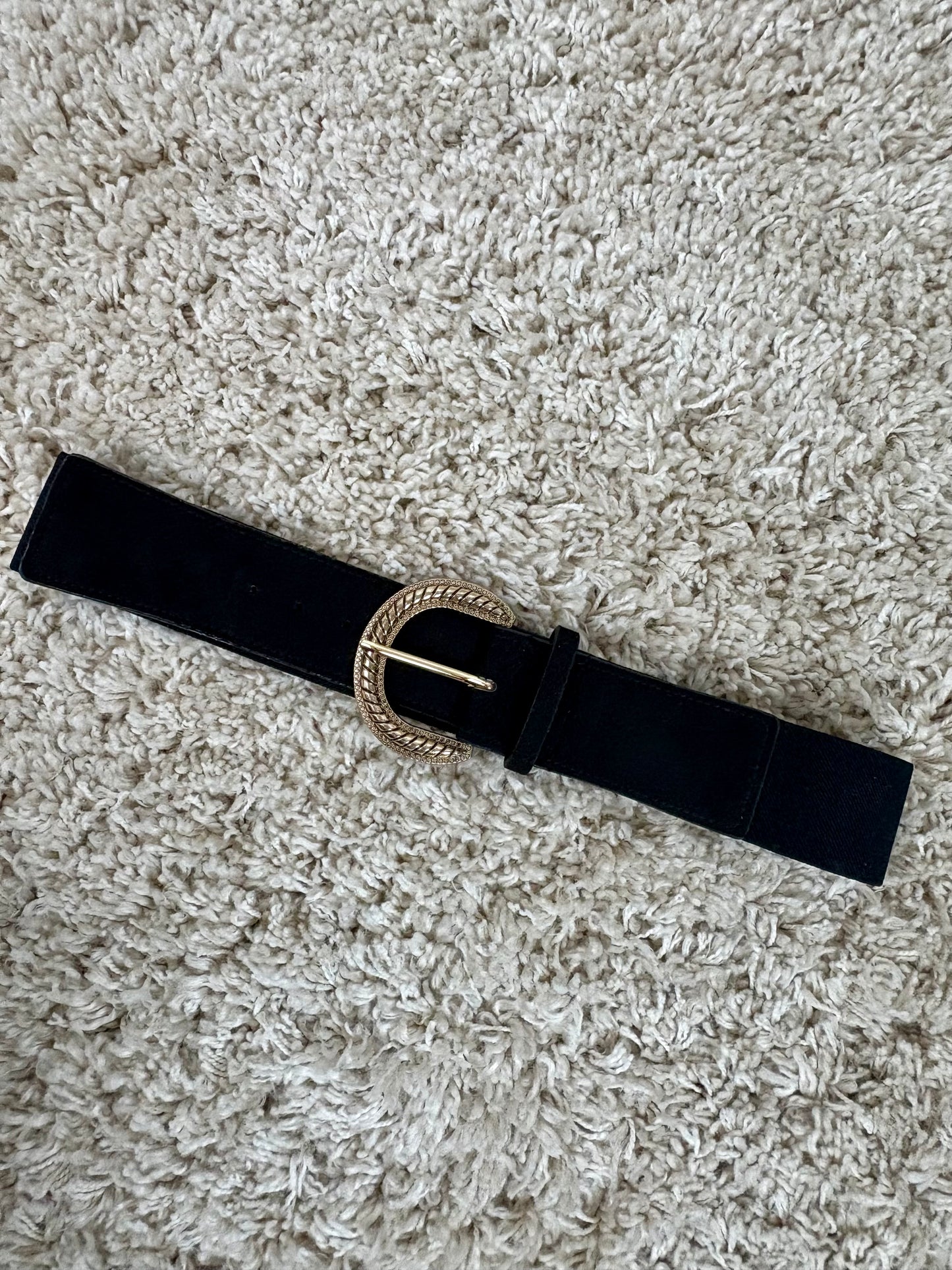 Ceinture NOIRE (boucle striée)