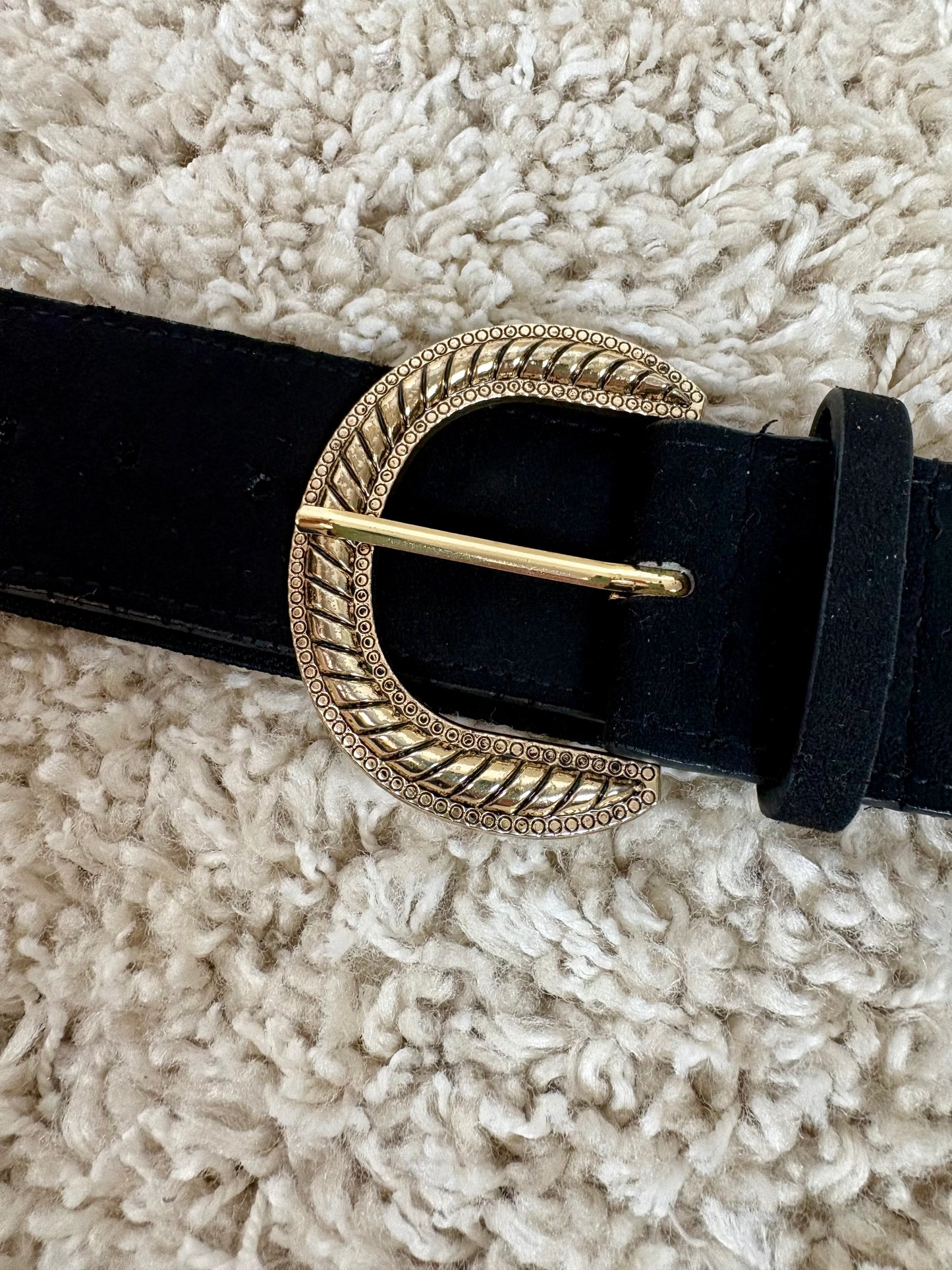 Ceinture NOIRE (boucle striée)
