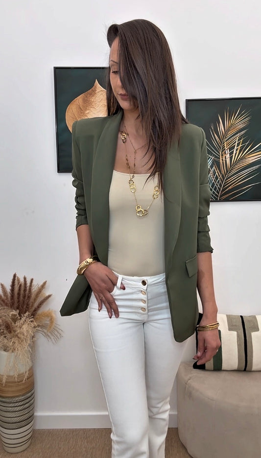 Blazer (manches retroussées) -> existe en 3 coloris