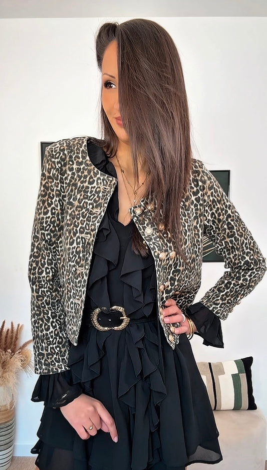 Veste en jean LÉOPARD
