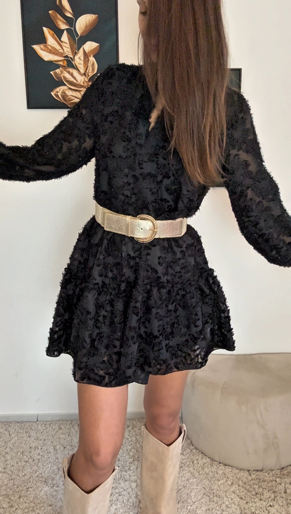 Robe KATIA (noir, écru, rose)