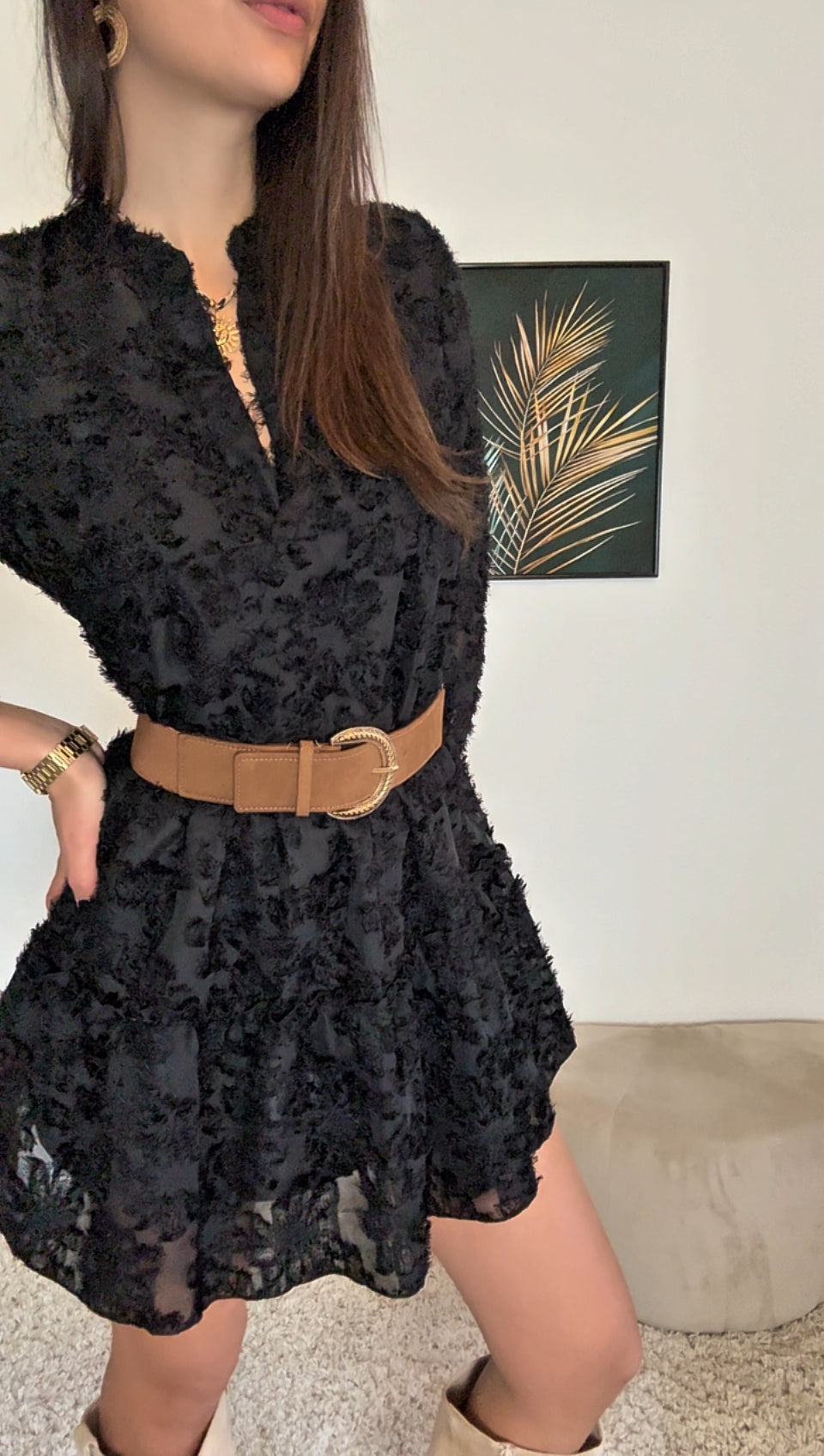 Robe KATIA (noir, écru, rose)