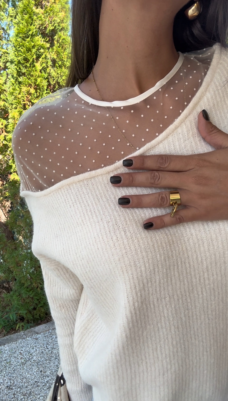 Pull CANDICE (écru, noir)