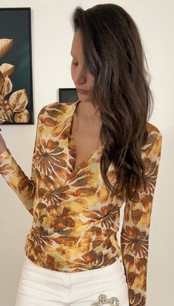 Top NINA (jaune, bleu)