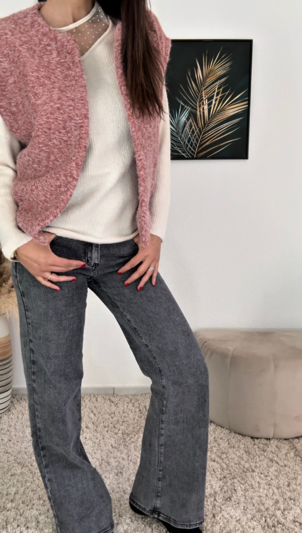 Pull CANDICE (écru, noir, léopard, rose, vert)