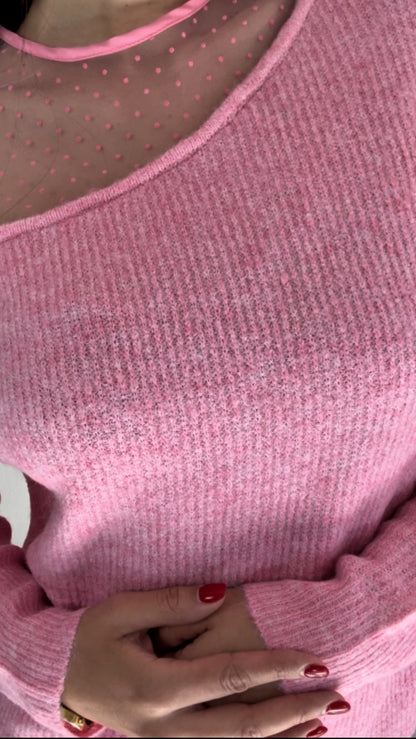 Pull CANDICE (écru, noir, léopard, rose, vert)