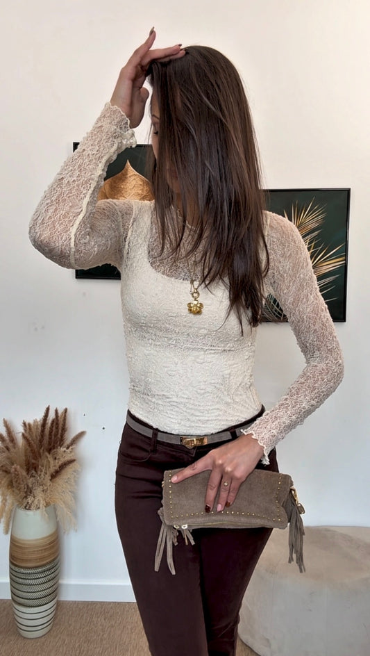 Top DENTELLE (écru)