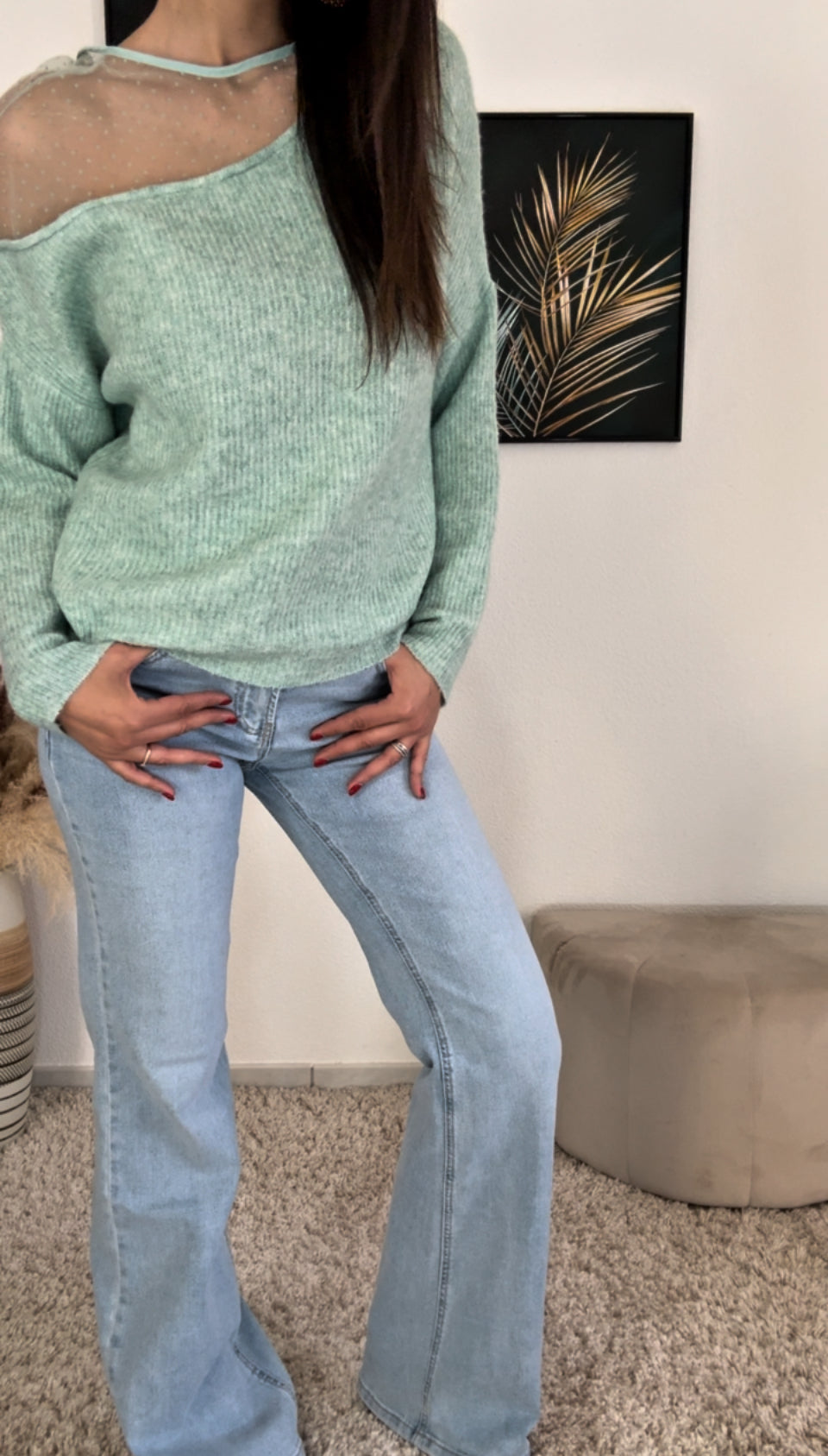 Pull CANDICE (écru, noir, léopard, rose, vert)