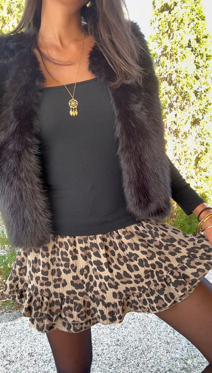 Jupe short LEOPARD