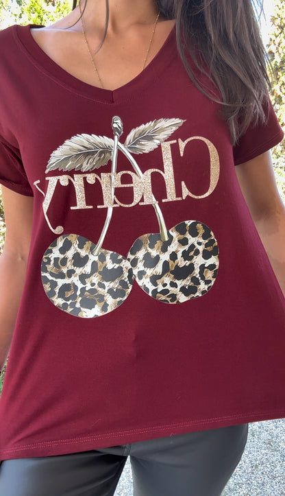 Tee shirt CHERRY (existe en 2 coloris)