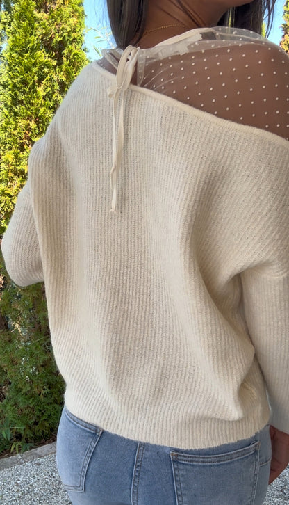 Pull CANDICE (écru, noir)