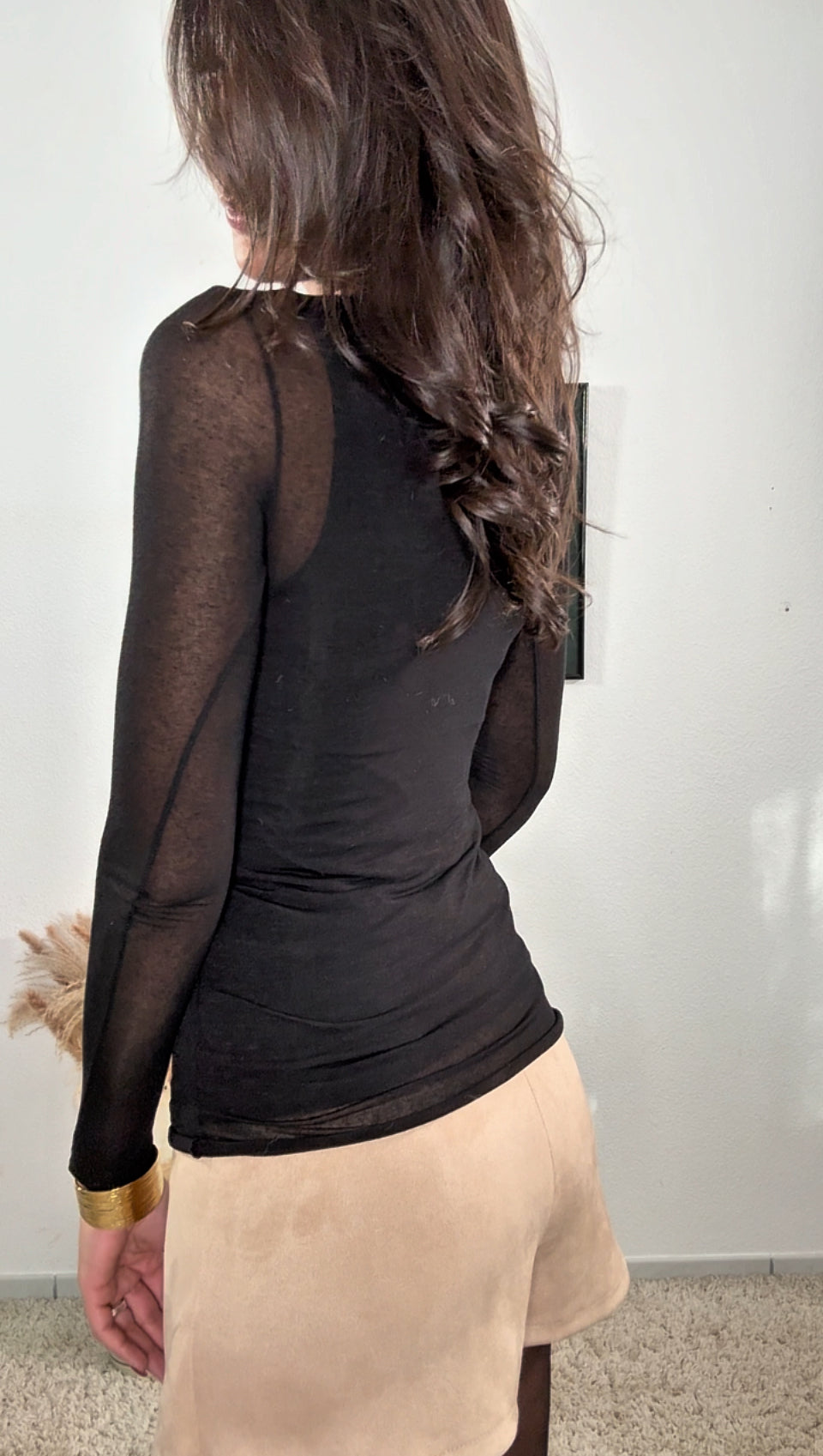 Top OPHELIE noir (cachemire)