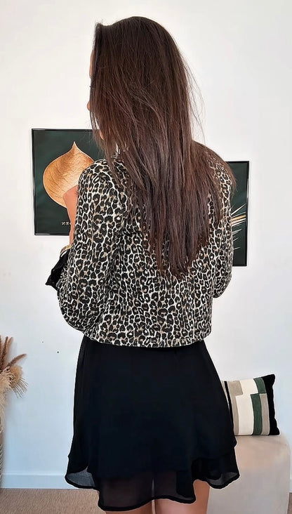 Veste en jean LÉOPARD