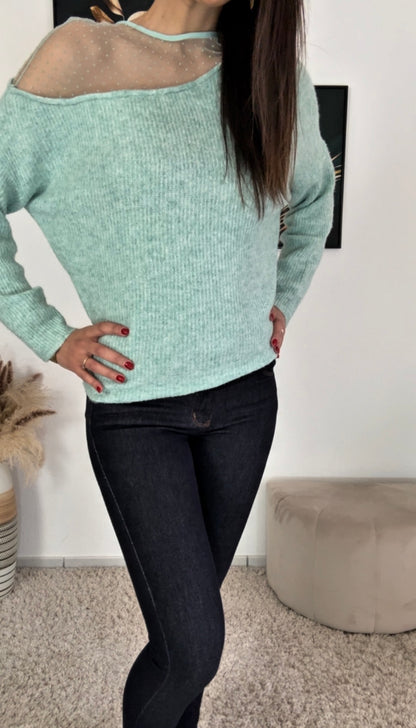 Pull CANDICE (écru, noir, léopard, rose, vert)