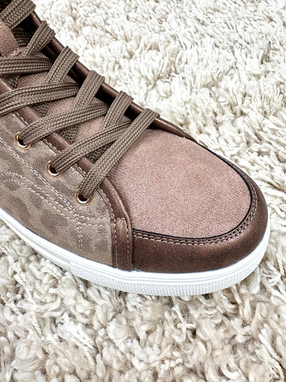 Baskets montantes léopard