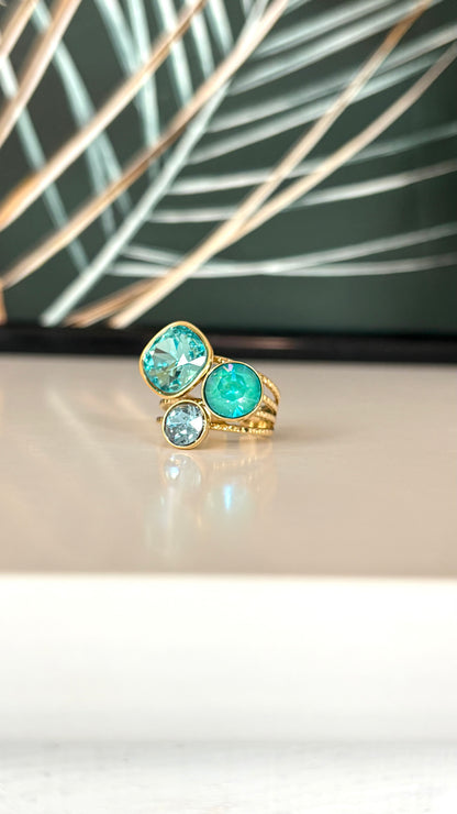 Bague LAGON (cristaux Swarovski®)