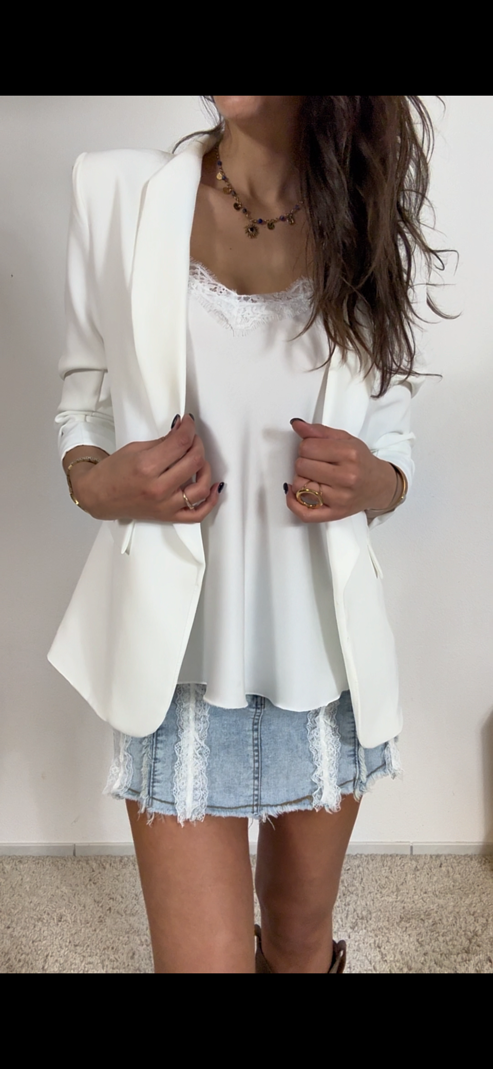 Blazer (blanc, kaki, noir)