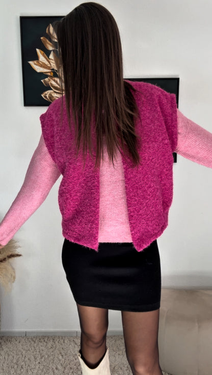 Pull CANDICE (écru, noir, léopard, rose, vert)