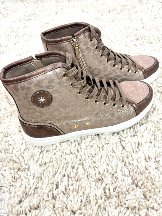 Baskets montantes léopard