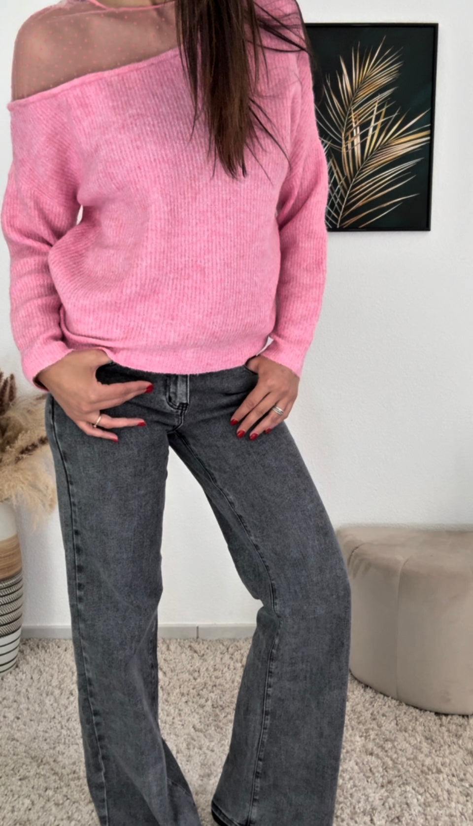 Pull CANDICE (écru, noir, léopard, rose, vert)