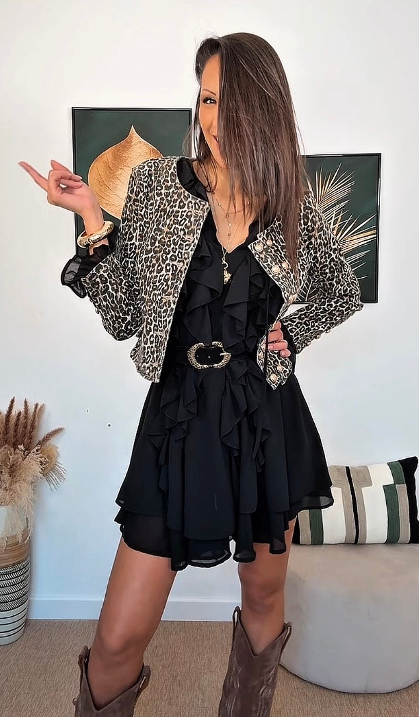 Veste en jean LÉOPARD