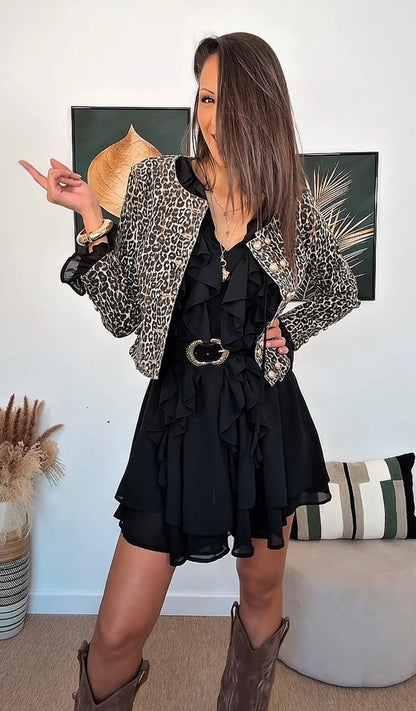 Veste en jean LÉOPARD