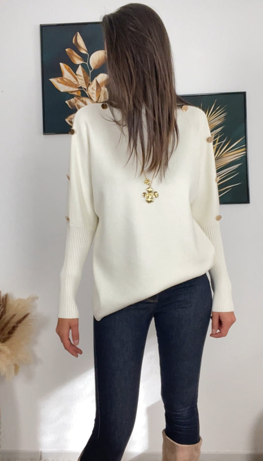 Pull SANAA (blanc,noir)