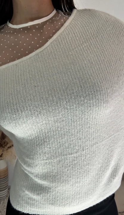 Pull CANDICE (écru, noir, léopard, rose, vert)
