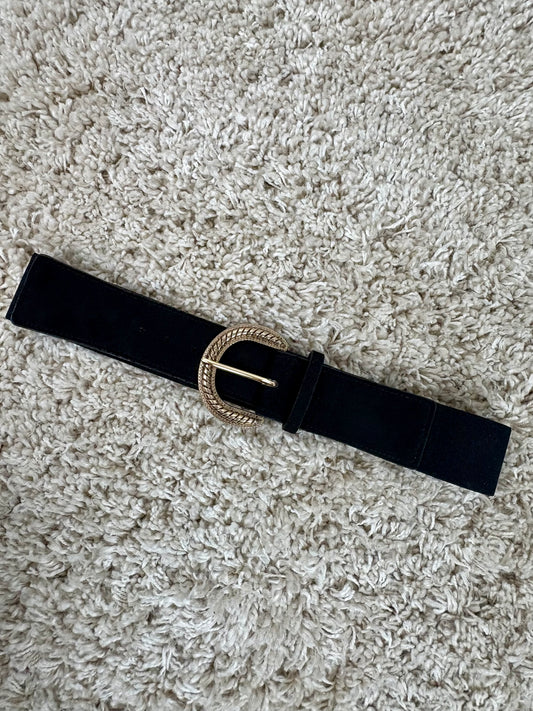Ceinture NOIRE (boucle striée)