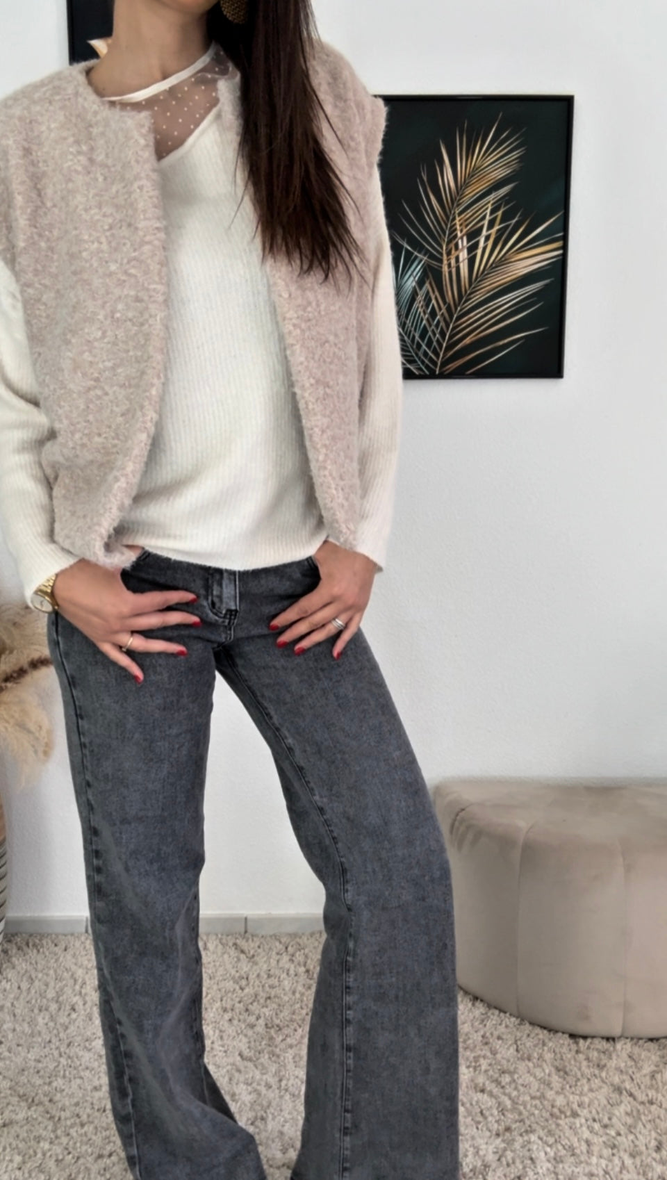 Pull CANDICE (écru, noir, léopard, rose, vert)