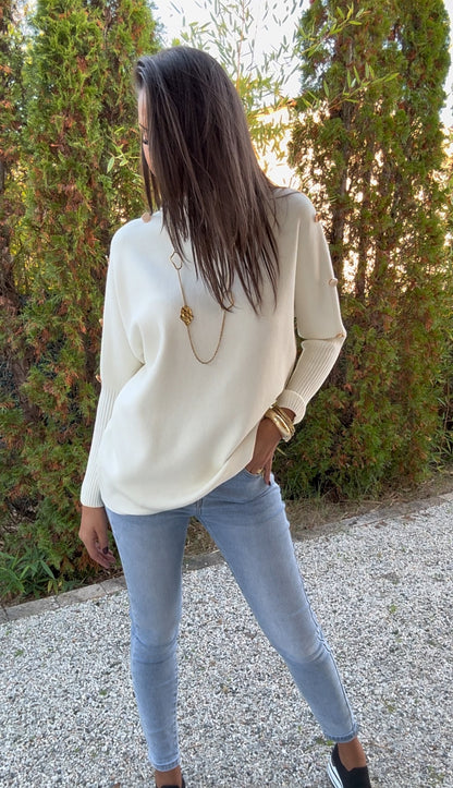 Pull SANAA (blanc,noir)