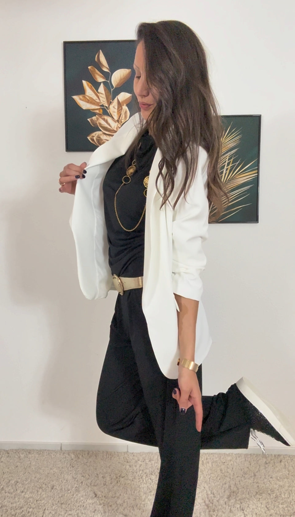 Blazer (blanc, kaki, noir)