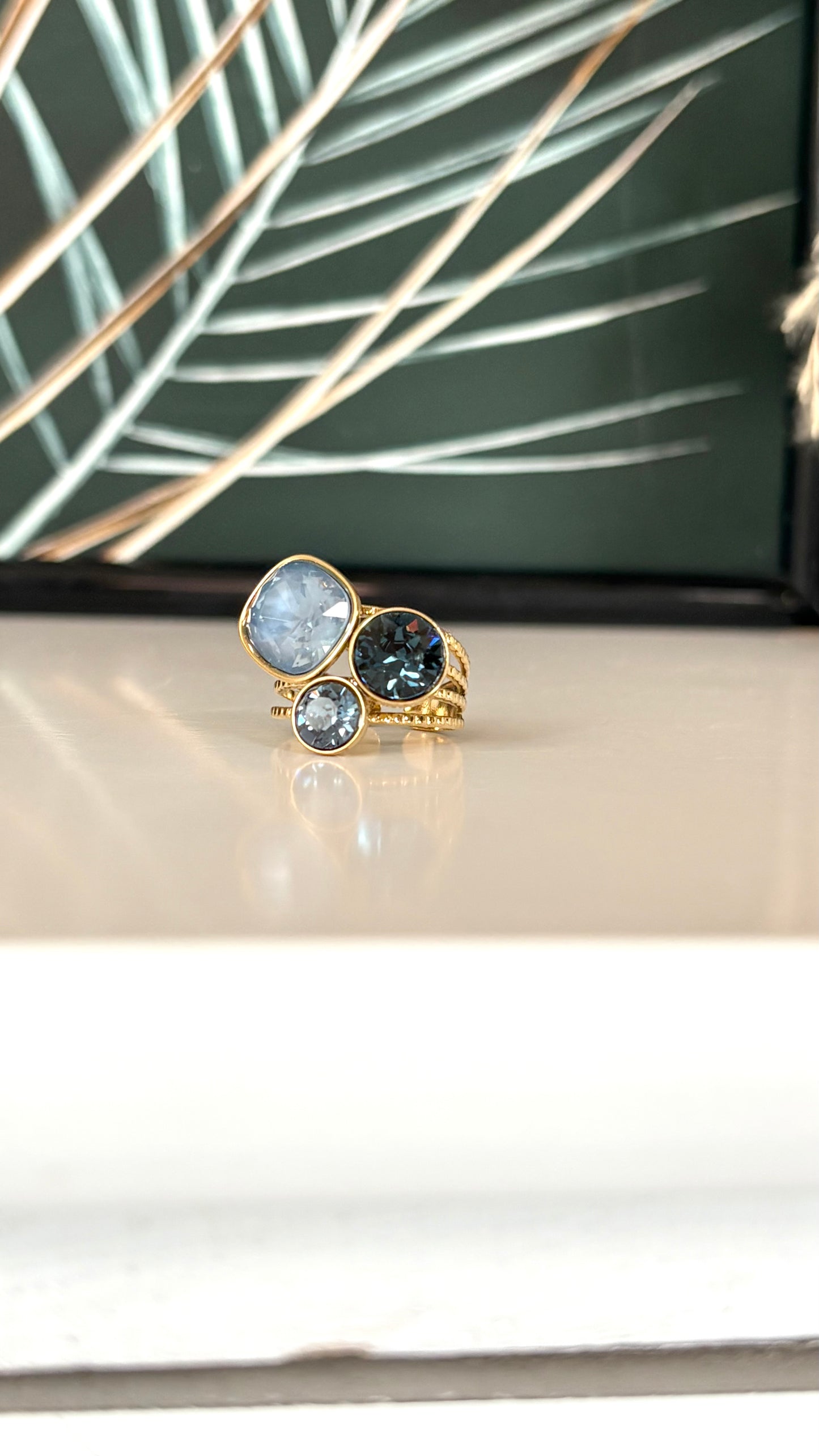 Bague BLEU (cristaux Swarovski®)