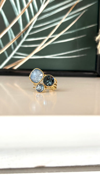 Bague BLEU (cristaux Swarovski®)