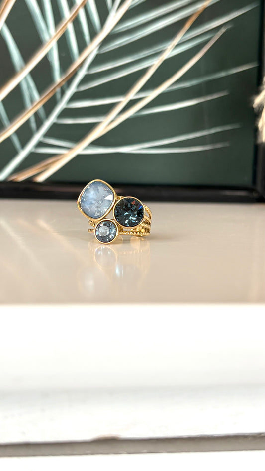 Bague BLEU (cristaux Swarovski®)