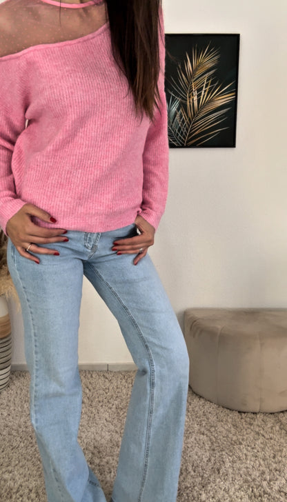 Pull CANDICE (écru, noir, léopard, rose, vert)