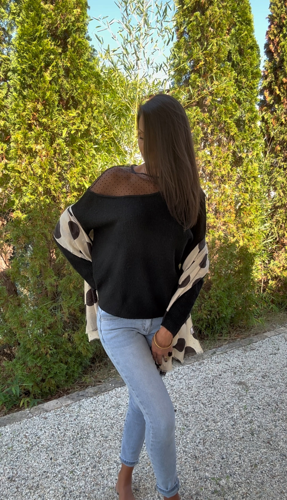 Pull CANDICE (écru, noir)