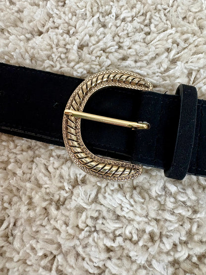 Ceinture NOIRE (boucle striée)