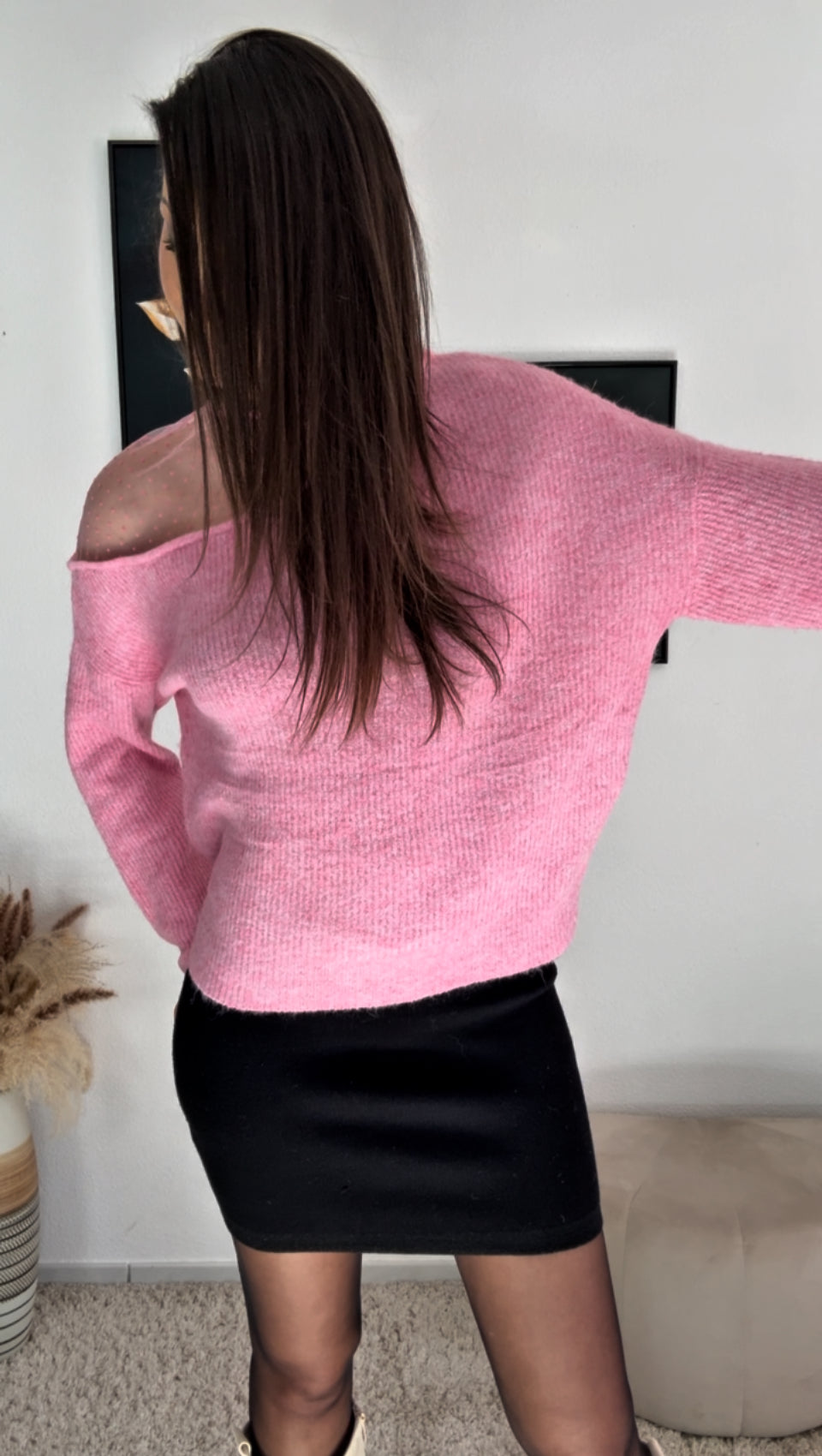 Pull CANDICE (écru, noir, léopard, rose, vert)
