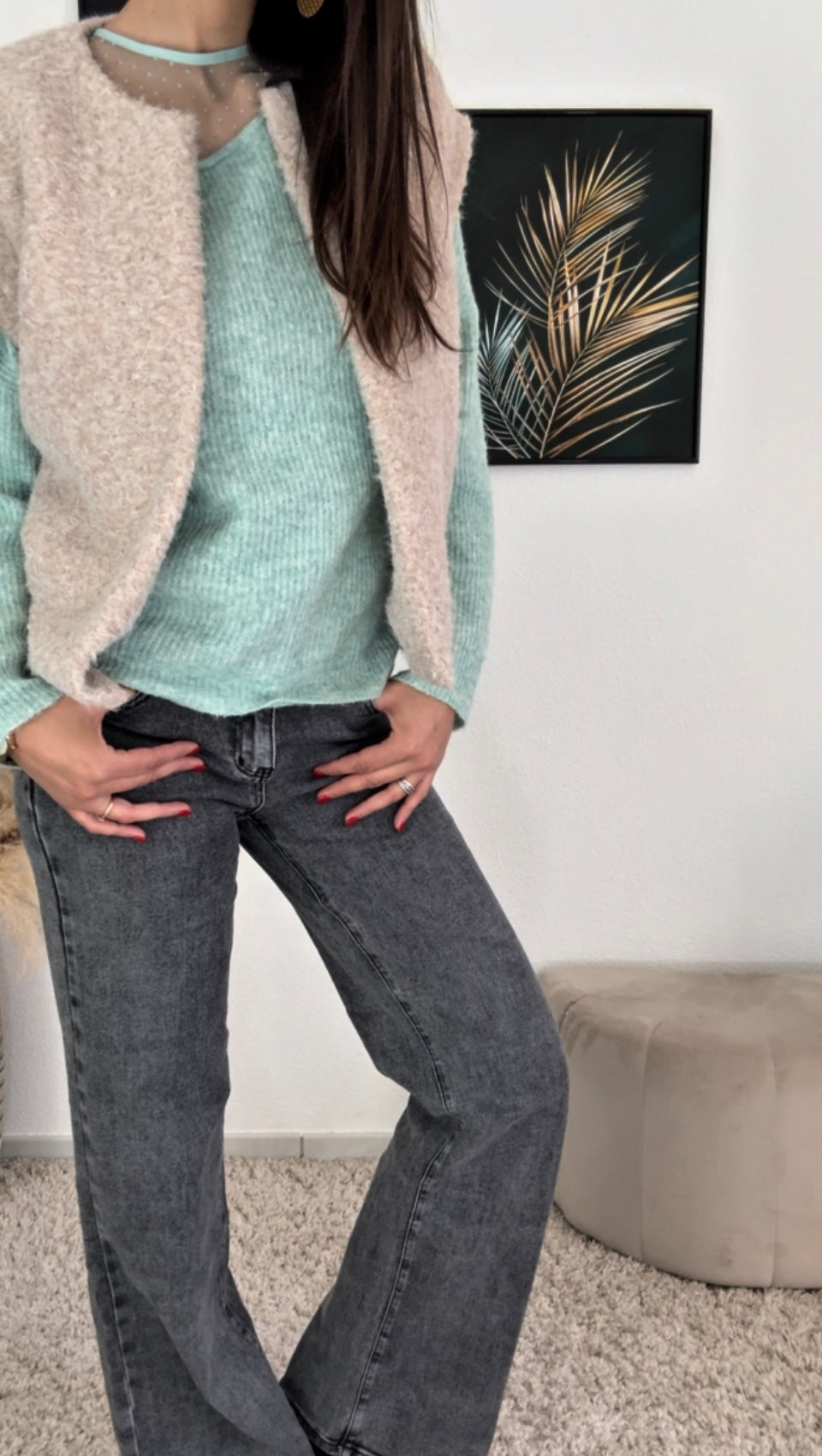 Pull CANDICE (écru, noir, léopard, rose, vert)