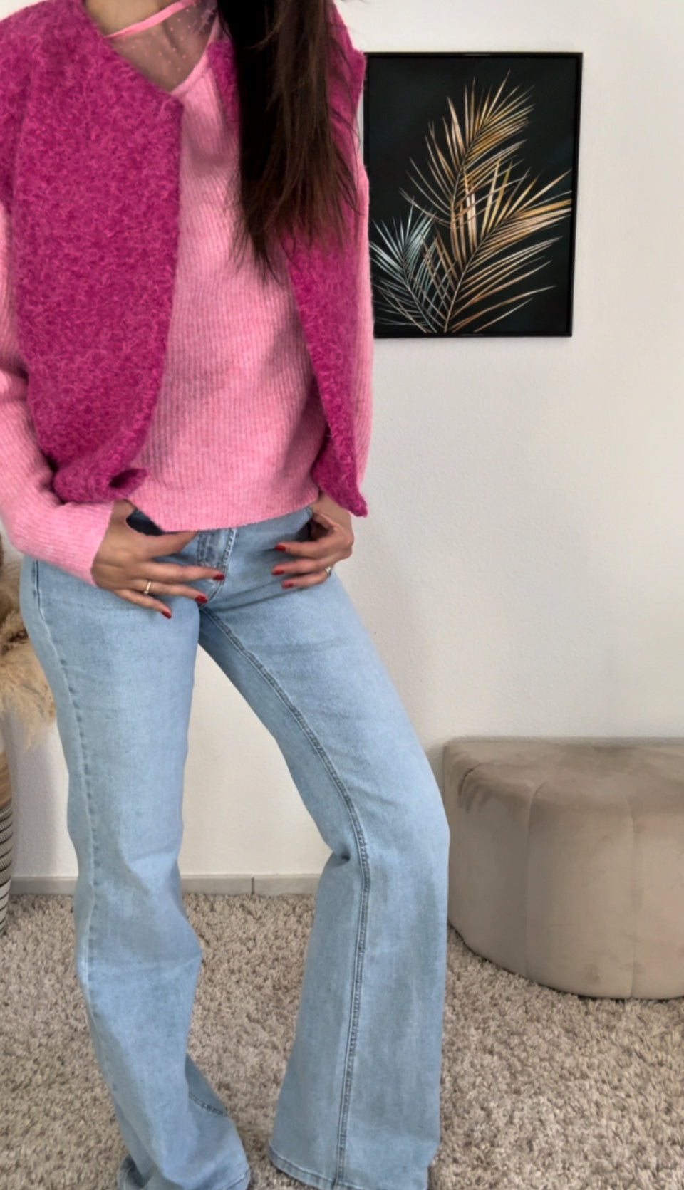 Pull CANDICE (écru, noir, léopard, rose, vert)