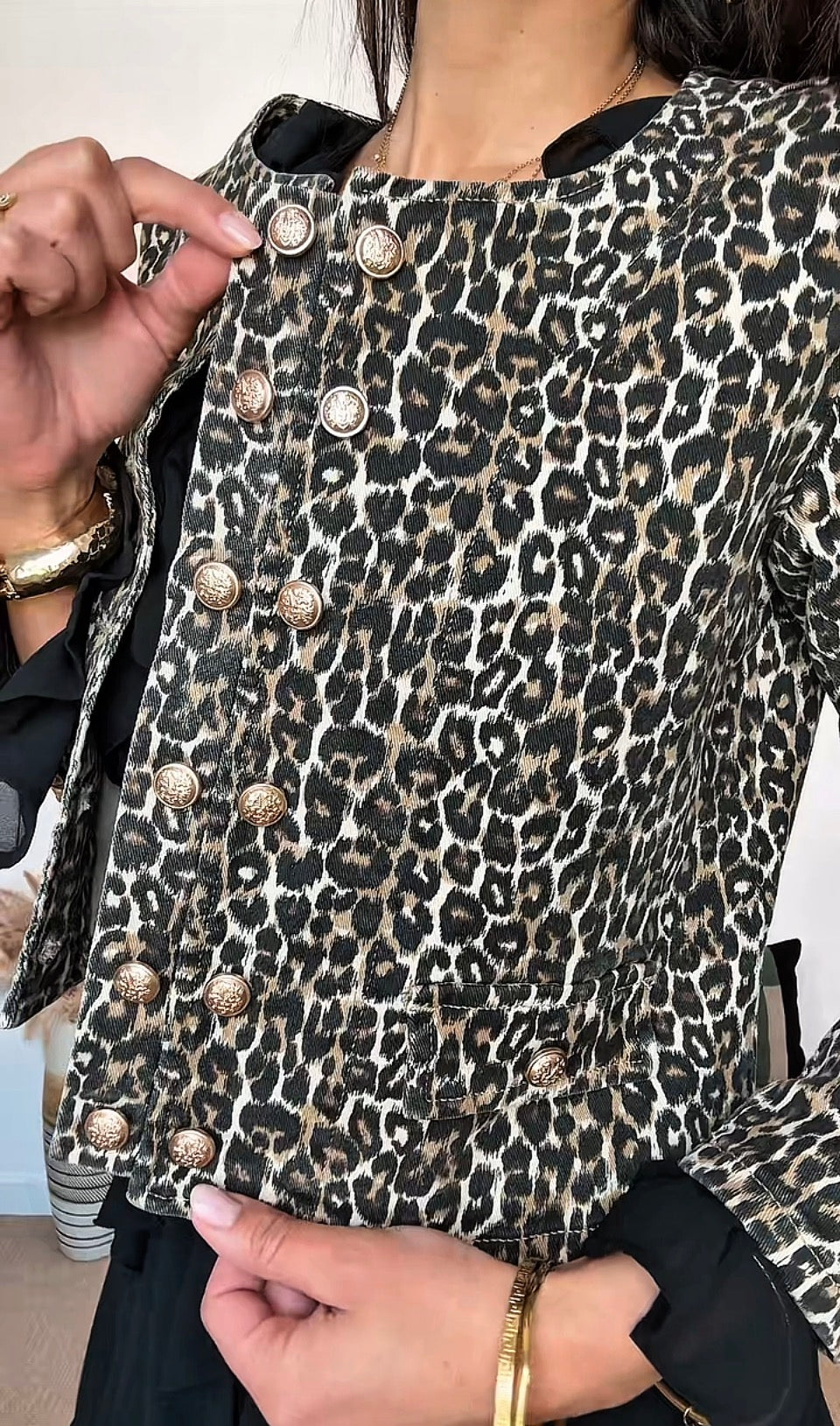 Veste en jean LÉOPARD