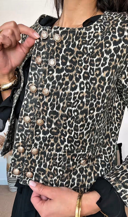 Veste en jean LÉOPARD